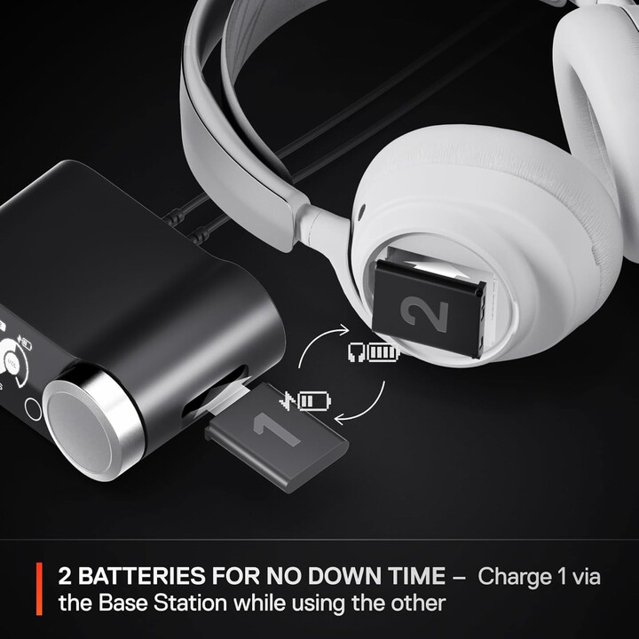 Steelseries Arctis Nova Pro Wireless Auriculares Inalámbrico Y Alámbrico Diadema Juego Bluetooth Plata, Blanco