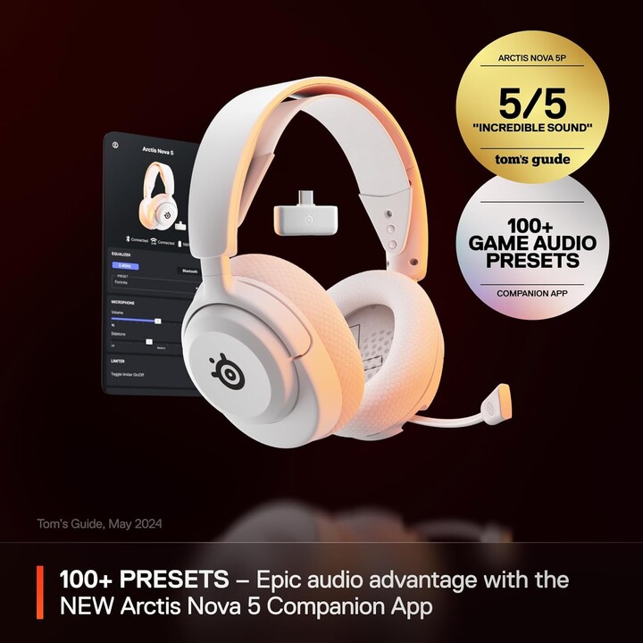 Fones de ouvido Steelseries - Arctis Nova 5 Branco (61671)