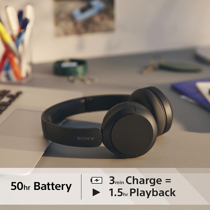 Sony WH-CH520 Preto - Auscultadores Bluetooth