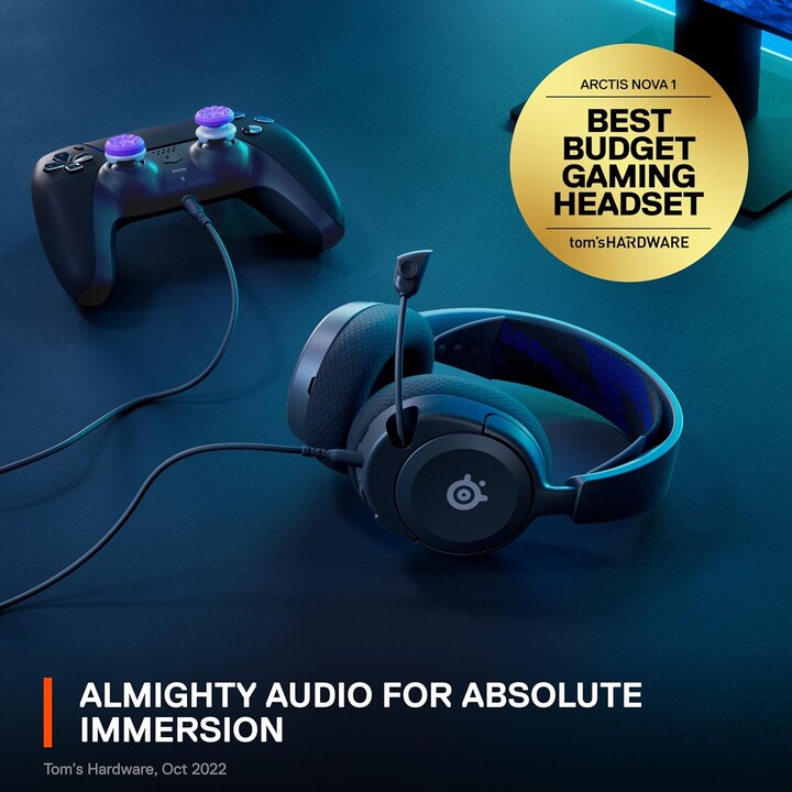 Auriculares Steelseries - Arctis Nova 1p Negro (61611)