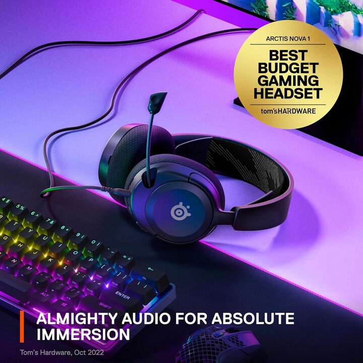 Steelseries Arctis Nova 1 Auriculares Alámbrico Diadema Juego Negro