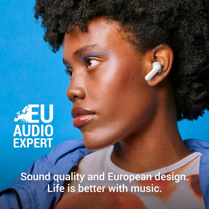 Energy Sistem Serenity ANC, Cuffie Bluetooth, 4 Microfoni, 25 Ore, Bianco