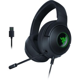 Razer Kraken V3 X USB, kabelgebundenes Gaming-Headset, 40-mm-Treiber, HyperClear-Nierenmikrofon, Schwarz