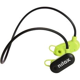 Nilox AirTunes Headphones, Auriculares Inalámbricos con Micrófono Dual ENC, Resistentes al Agua y al Polvo, 12 Horas