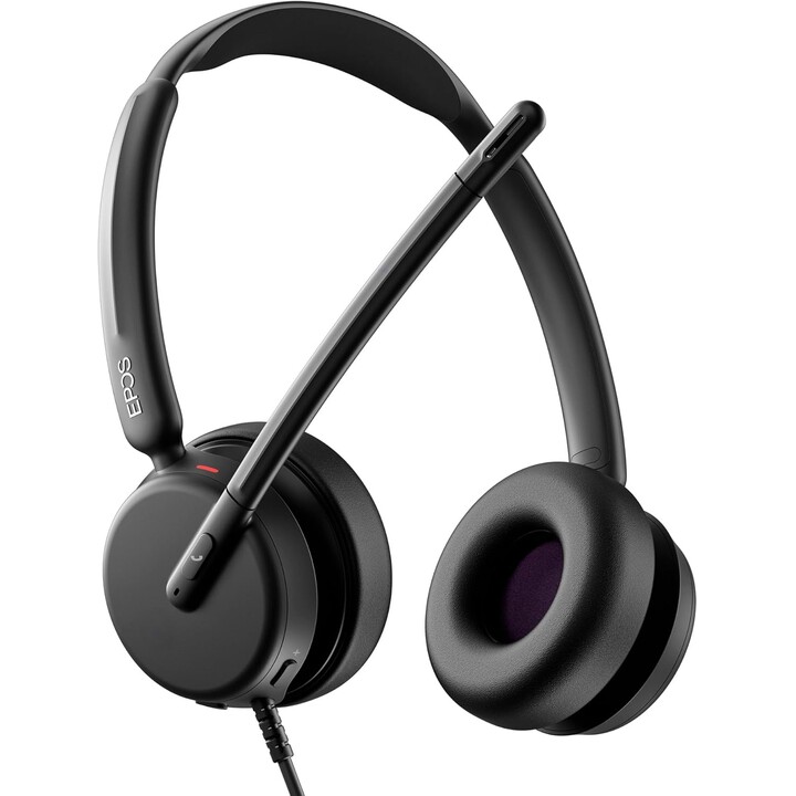 EPOS IMPACT 460, Auriculares supraaurales binaurales con micrófono dual, Cancelación de ruido, USB-C/USB/A, Plug-and-Play, Zoom,
