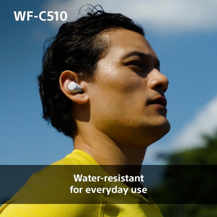 Auriculares inalámbricos Sony WF-C510 pequeños, ligeros, resistentes al agua IPX4, negros