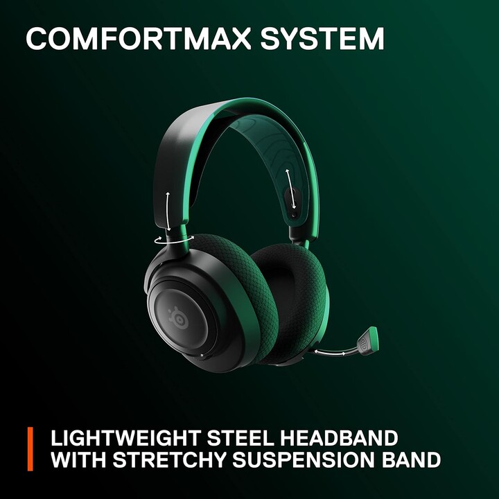 Steelseries Arctis Nova 7x Fones de ouvido sem fio e com fio Tiara Jogo USB Tipo C Bluetooth Preto, Verde
