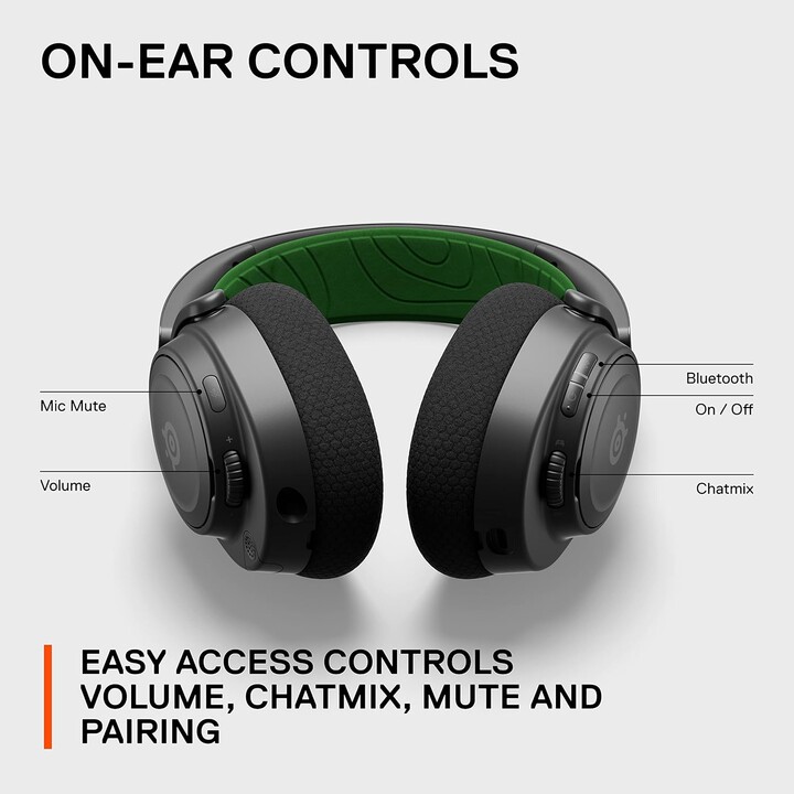 Steelseries Arctis Nova 7x Fones de ouvido sem fio e com fio Tiara Jogo USB Tipo C Bluetooth Preto, Verde