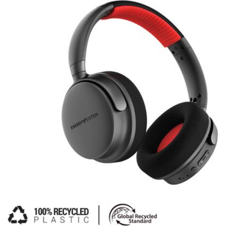 Auriculares de Diadema con Bluetooth ENERGY SISTEM Power Sport - USB Tipo C · Jack 3.5mm · BT · Micrófono · Negro
