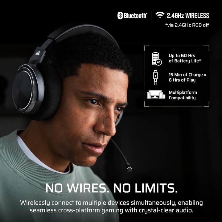 Auriculares Corsair Virtuoso Max Wireless Negro Ca-9011372-ww