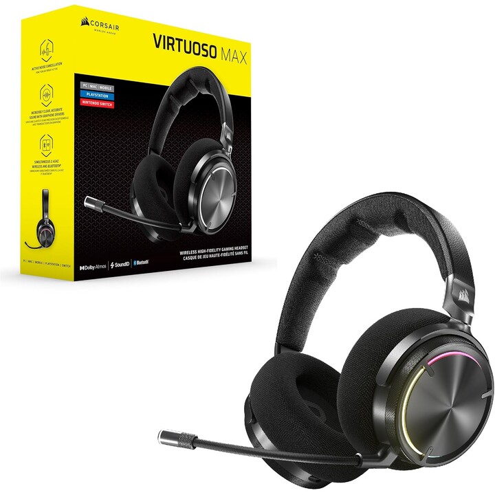 Auriculares Corsair Virtuoso Max Wireless Negro Ca-9011372-ww