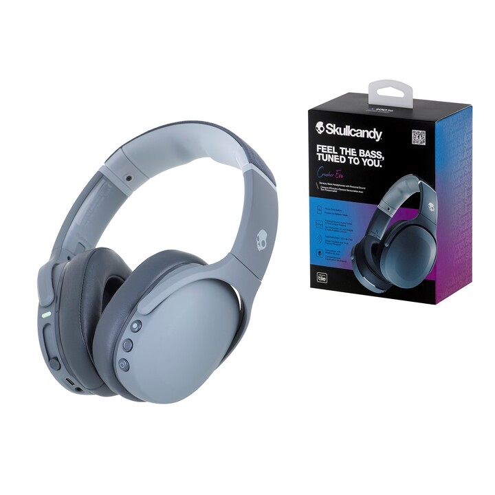 Skullcandy Crusher Evo Auriculares Inalámbrico y alámbrico Diadema Llamadas/Música USB Tipo C Bluetooth Gris