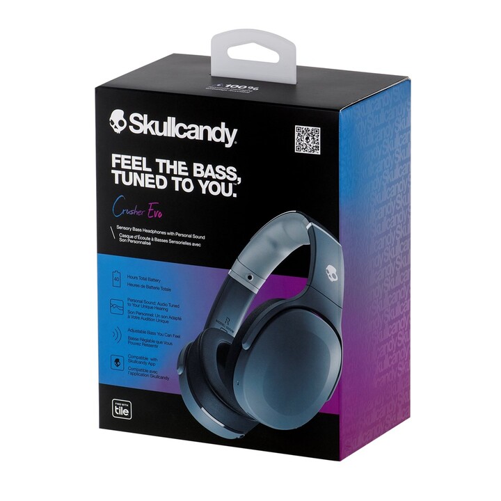 Skullcandy Crusher Evo Auriculares Inalámbrico y alámbrico Diadema Llamadas/Música USB Tipo C Bluetooth Gris