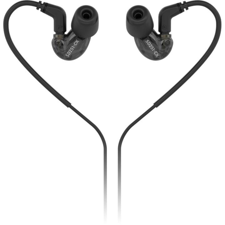 Fones de ouvido intra-auriculares Behringer SD251-CK com conector MMCX, pretos