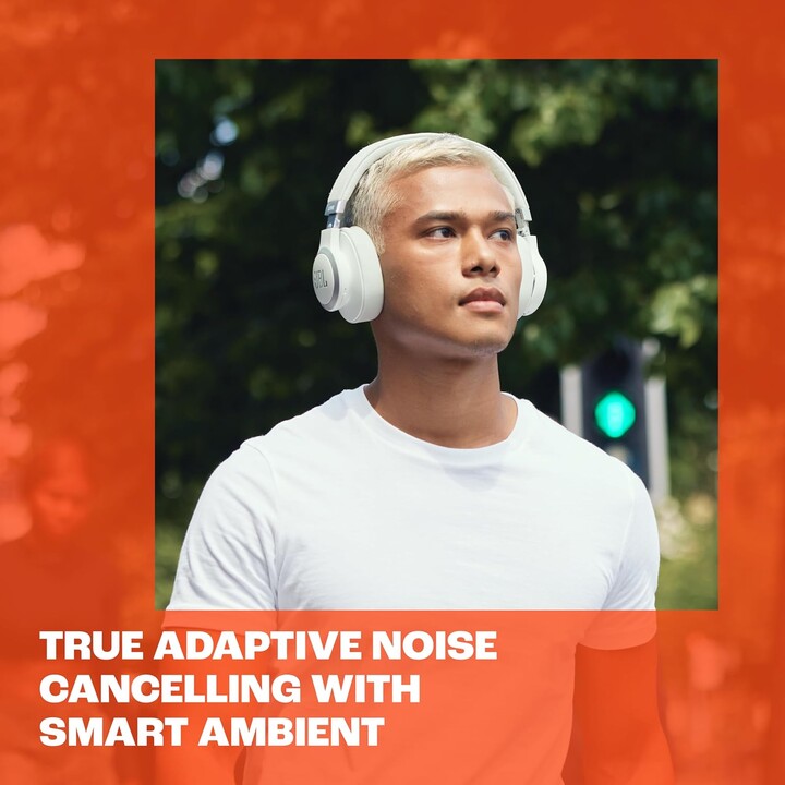Auriculares supraaurales inalámbricos JBL Live 770NC con Smart Ambient, 65 horas de reproducción, color negro