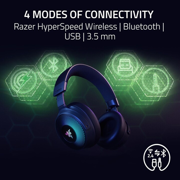 Razer Kraken V4 Pro Auriculares Inalámbrico Y Alámbrico Diadema Juego Usb Tipo A Bluetooth Negro