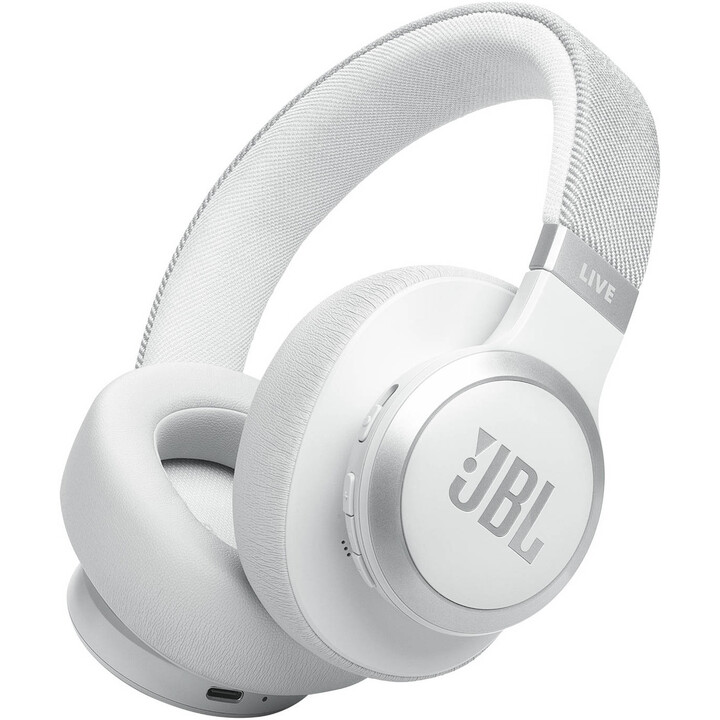 JBL Live 770NC True Wireless On-Ear Headphones with Smart Ambient, 65 Hours of Playtime, White