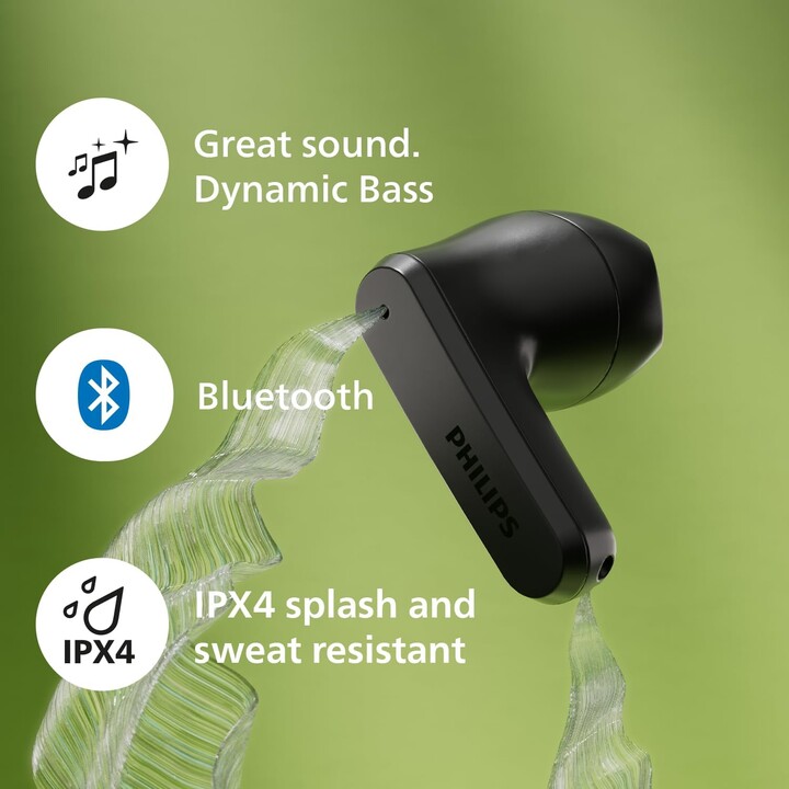 Auriculares Bluetooth Philips TAT2139BK con estuche de carga/ Autonomía 7h/ Negros