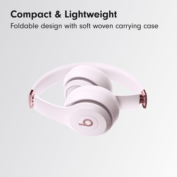 Beats Solo 4, cuffie auricolari wireless Bluetooth, fino a 50 ore, rosa nuvola