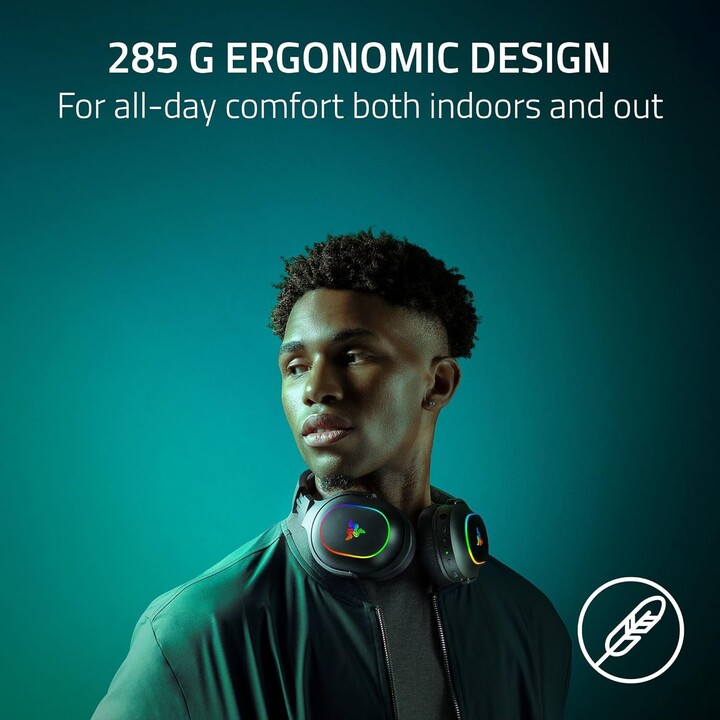 Razer Barracuda X Chroma - Wireless Multi-Platform Gaming Headset with 6 Zone Chroma RGB, Black