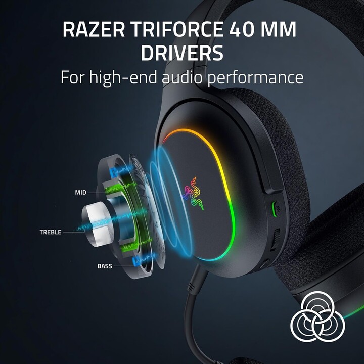 Razer Barracuda X Chroma - Cuffie da gioco wireless multipiattaforma con 6 zone Chroma RGB, nere