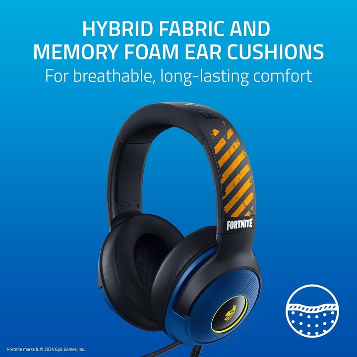 Razer Kraken V3 X - Auriculares para juegos USB con cable edición Fortnite