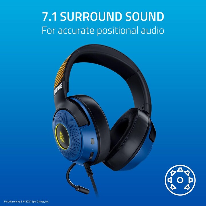 Razer Kraken V3 X - Auriculares para juegos USB con cable edición Fortnite