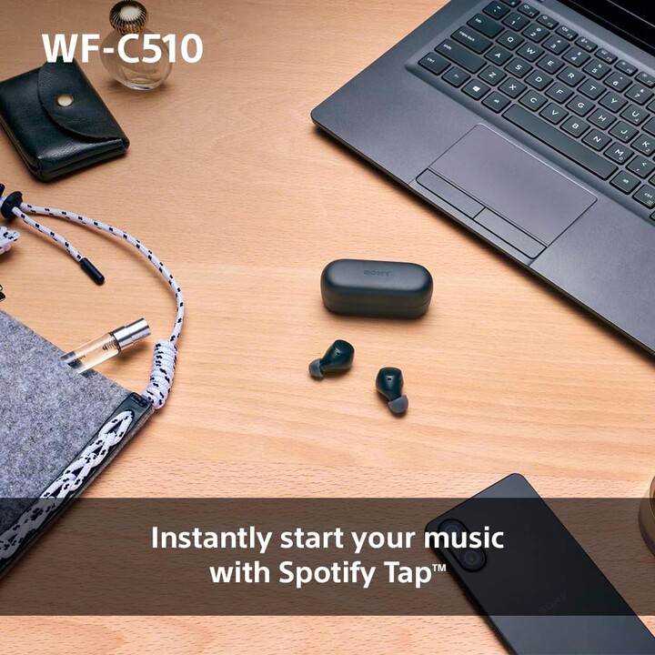 Sony WF-C510 Audífonos verdaderamente inalámbricos, Auriculares intrauditivos Bluetooth con conexión multipunto, Blanco