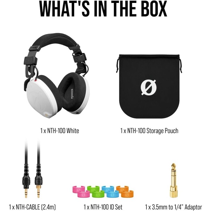 RØDE NTH-100 Auriculares supraaurales profesionales para creación de contenidos, producción musical, blancos