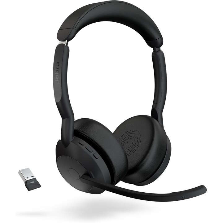 Jabra Evolve2 55 UC, Auriculares estéreo inalámbricos, Tecnología AirComfort, ANC, para plataformas UC