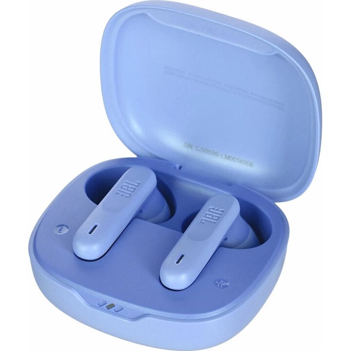 Auriculares Bluetooth JBL Vibe Flex con estuche de carga/8 horas de duración de batería/Azul