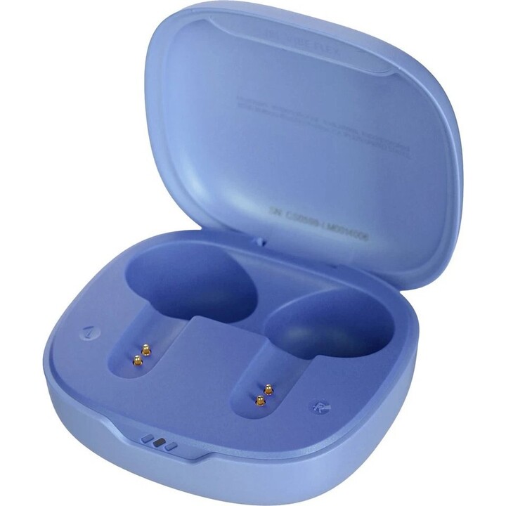 Auriculares Bluetooth JBL Vibe Flex con estuche de carga/8 horas de duración de batería/Azul