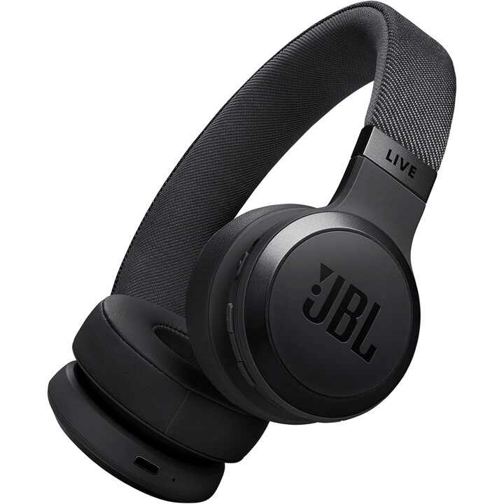 JBL Live 670 NC Kabelloser On-Ear-Kopfhörer mit Geräuschunterdrückungstechnologie, 65 Stunden Spielzeit, Schwarz