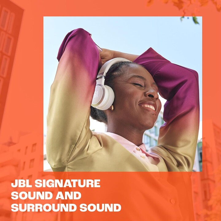 JBL Live 670 NC Auriculares On-Ear Sem Fios com Tecnologia de Cancelamento de Ruído, 65 Horas de Reprodução, Preto
