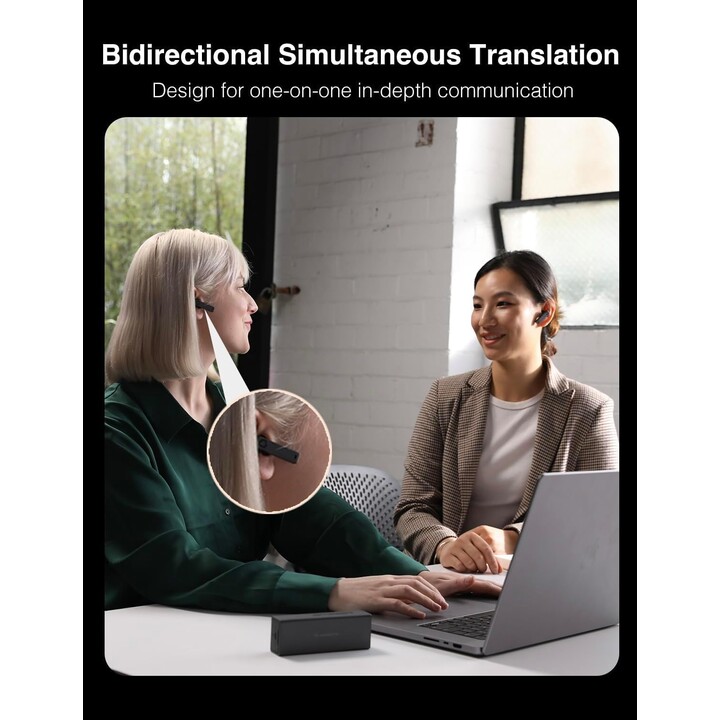 Timekettle X1 AI Interpreter Hub, 40 idiomas, dispositivo traductor todo en uno para reuniones multilingües