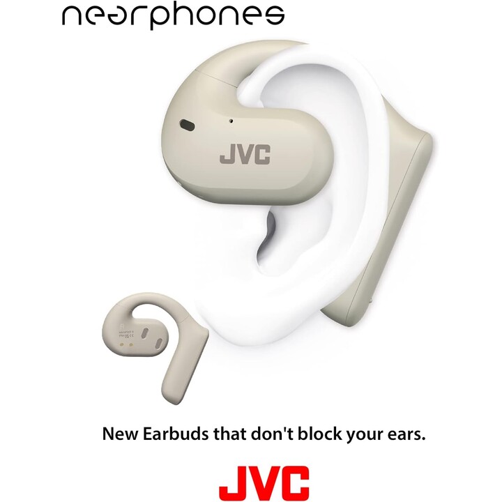 JVC Auriculares Deportivos Inalámbricos Batería 27h, Auriculares Open Ear, Resistentes al Agua IPX4, Micrófono Dual, Auriculares