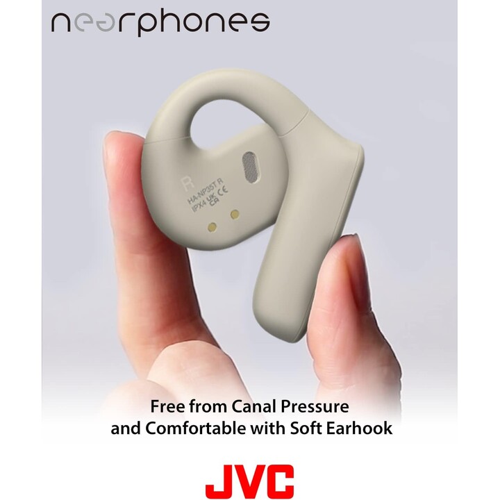 JVC Auriculares Deportivos Inalámbricos Batería 27h, Auriculares Open Ear, Resistentes al Agua IPX4, Micrófono Dual, Auriculares