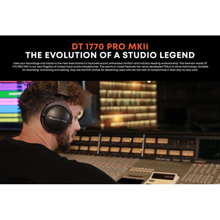 Beyerdynamic DT 1770 PRO MKII Cuffie da studio Premium Tesla per registrazione, monitoraggio ed edizione