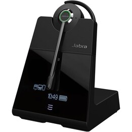 Auriculares convertibles Jabra Engage 75 SE con gancho para la oreja, cable USB-C a USB-A de 1,5 m, negro