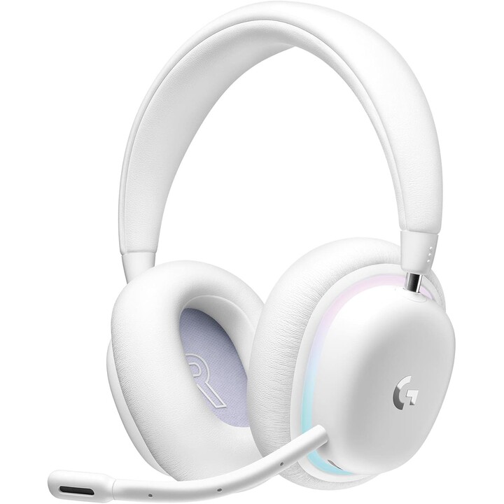 Logitech G G735 Cuffie da gioco wireless, illuminazione LIGHTSYNC RGB, LIGHTSPEED, Bluetooth, microfono staccabile, bianco