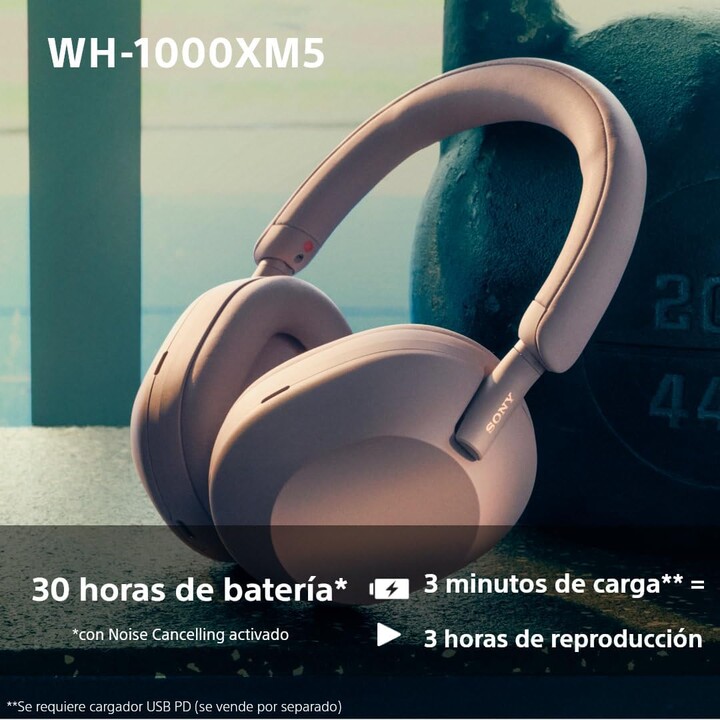 Auriculares inalámbricos supraaurales Sony WH-1000XM5 con cancelación de ruido, Bluetooth, alta resolución y realidad virtual 36