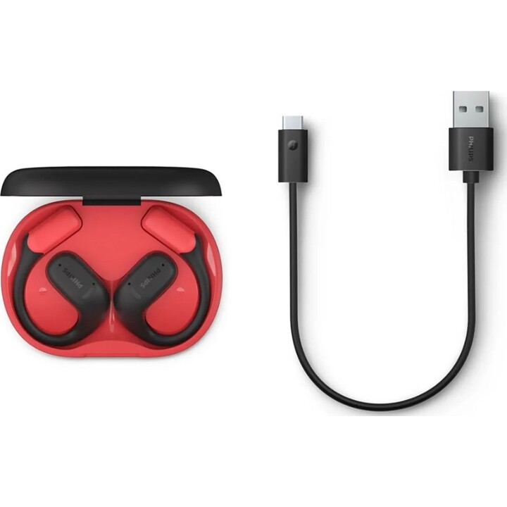 Auriculares Deportivos Bluetooth Philips TAA6709BK con estuche de carga/ Autonomía 7h/ Negros y Rojos