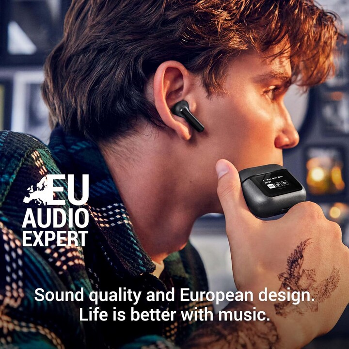 Energy System Display ANC Black – True Wireless Headphones