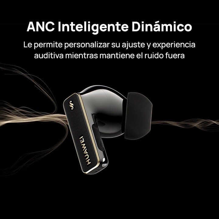 HUAWEI FreeBuds Pro 4 True Sound con controlador dual, llamadas estables y claras, ANC inteligente dinámico, compatible con iOS 