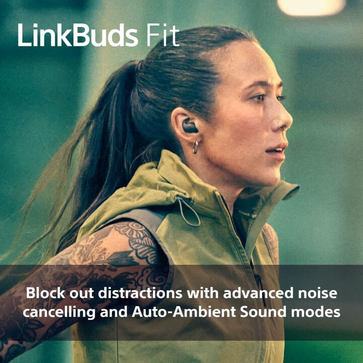 Fones de ouvido sem fio Sony LinkBuds Fit/ com microfone/ Bluetooth/ Verde
