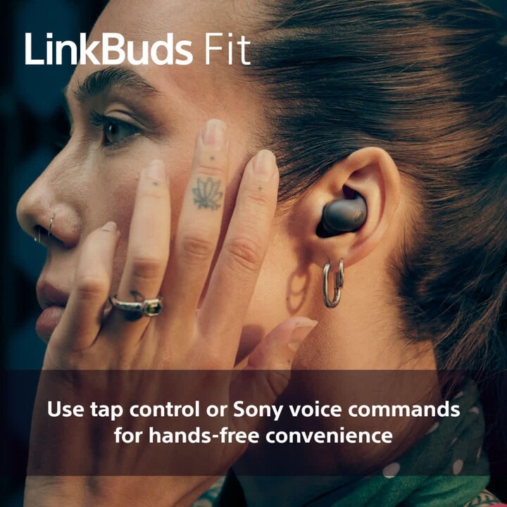 Fones de ouvido sem fio Sony LinkBuds Fit/ com microfone/ Bluetooth/ branco