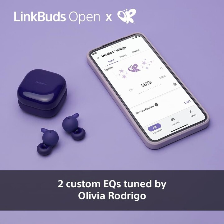 Auriculares Inalámbricos Sony LinkBuds Open/ con Micrófono/ Bluetooth/ Violeta