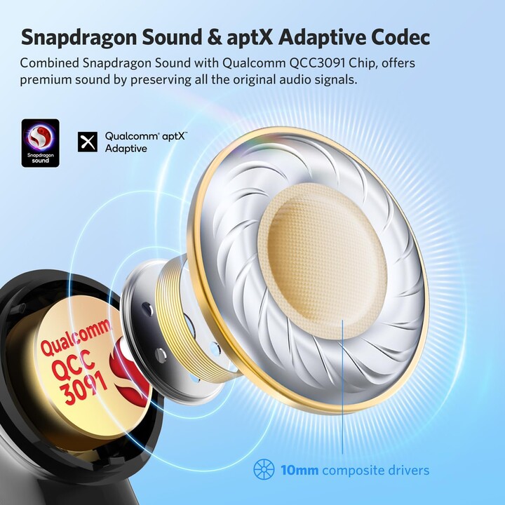 Earfun Air Pro 4 ANC QuietSmart 3.0 Blau – Bluetooth-Kopfhörer