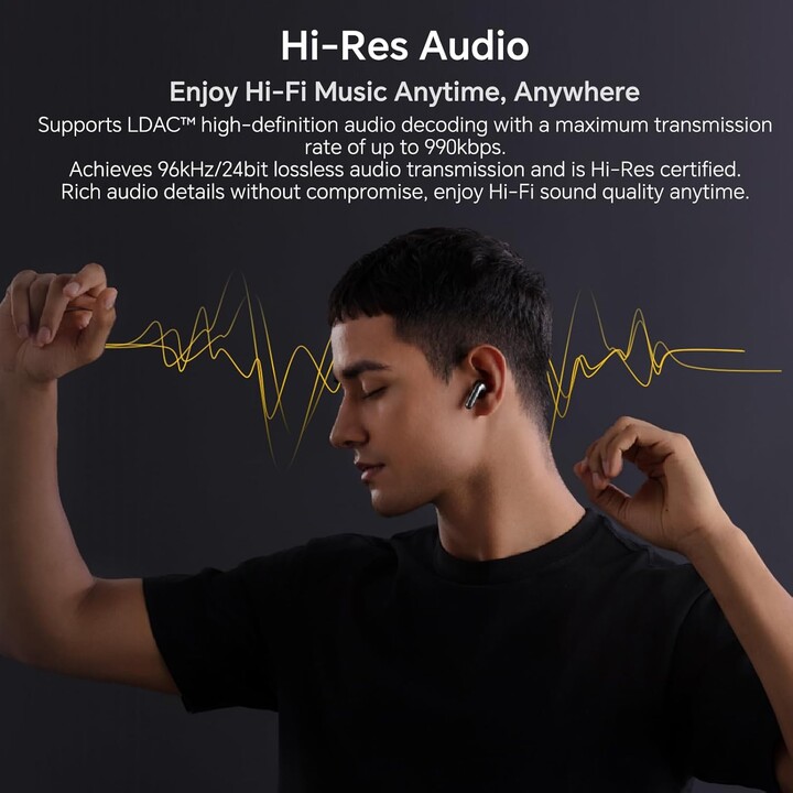 Honor Choice Earbuds S7, Tri-Mic AI Call Ruído Cancelando fones de ouvido, 36 horas, Bluetooth 5.3, IP54, branco