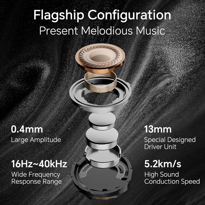 Honor Choice Earbuds S7, Tri-Mic AI Call Ruído Cancelando fones de ouvido, 36 horas, Bluetooth 5.3, IP54, branco